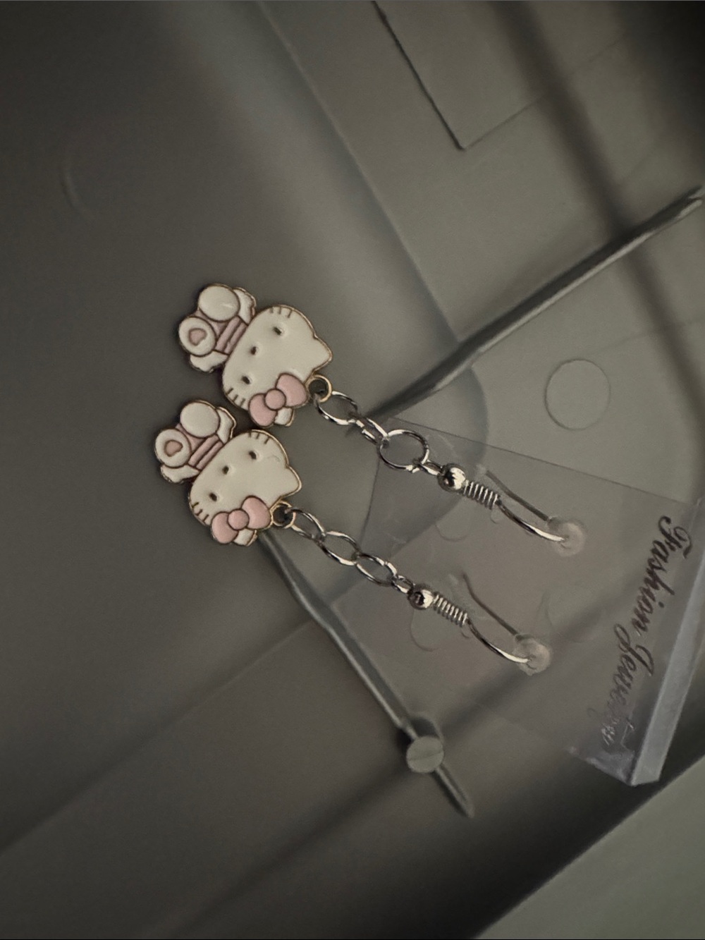 Handmade hello kitty earrings